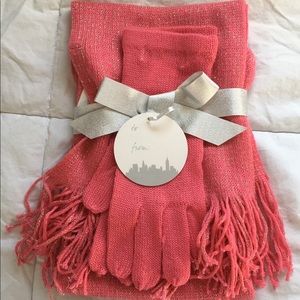 New York & Company glove and scarf set